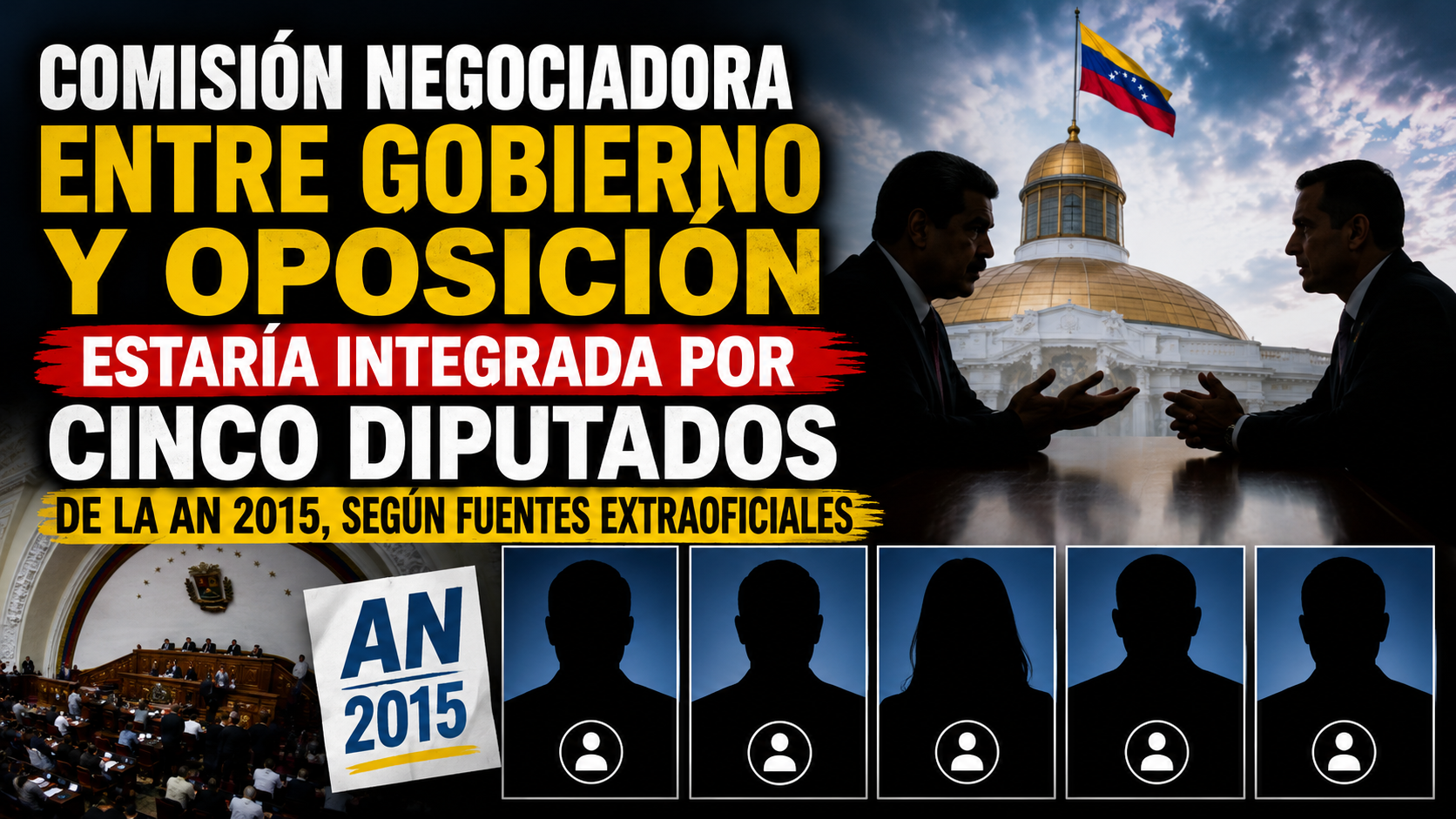 Según periodista Eugenio Martínez: Comisión negociadora entre gobierno y oposición estaría integrada por cinco diputados de la AN 2015